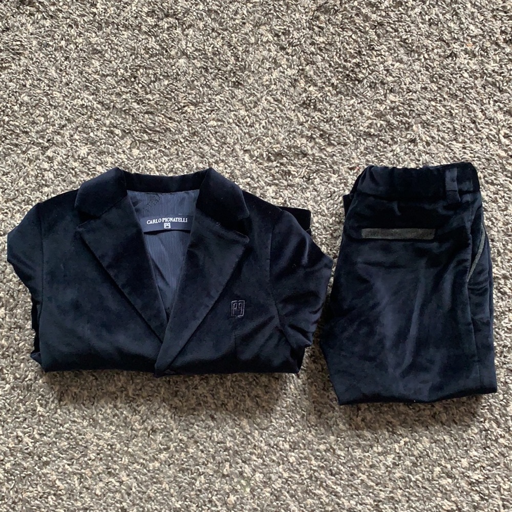 Carlo Pignatelli Kids Two Piece  Velvet Suit